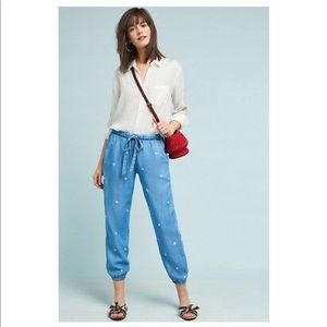 Cloth & Stone Polka Dot Chambray Joggers